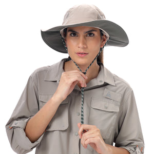 Sombrero de ala ancha con protección UV