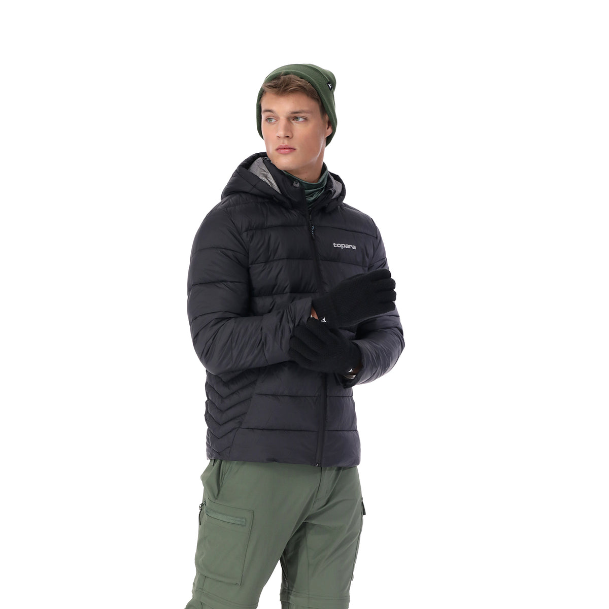 Guantes en Tejido de Punto para Hombre Siecha Negros