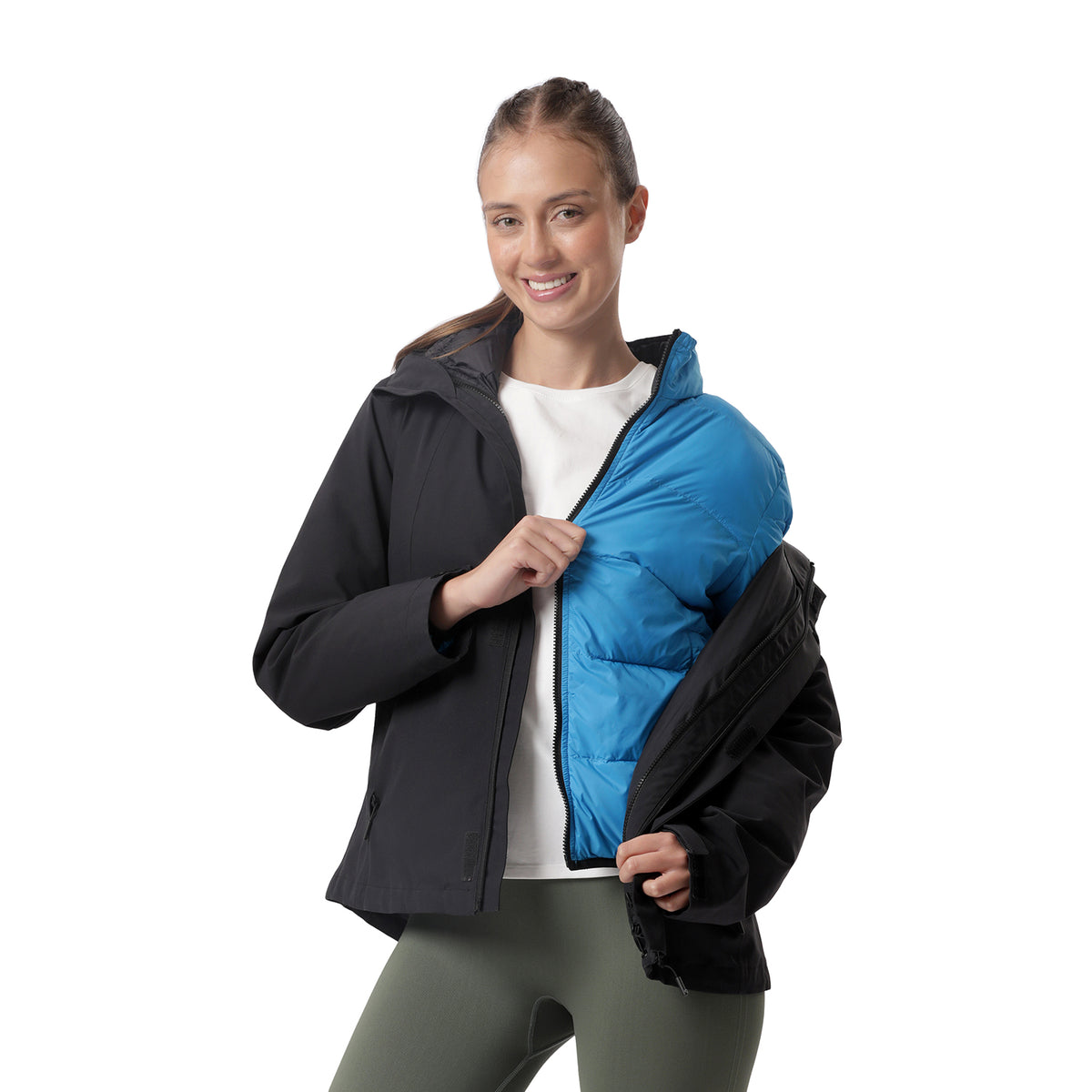 Chumpa Impermeable 4 en 1 Mujer Chingaza Negra