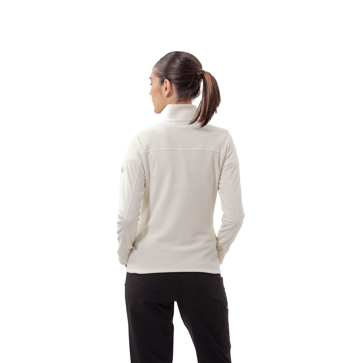 Suéter Polar Media Cremallera para Mujer Paine Beige