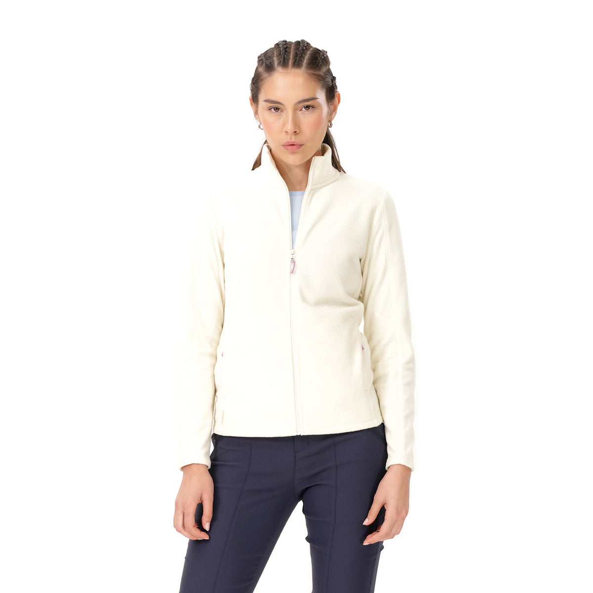 Suéter Polar Abierto para Mujer Pucón Beige