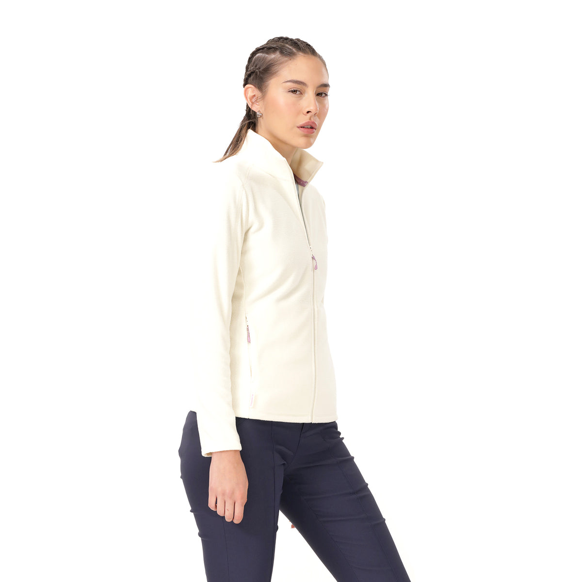 Suéter Polar Abierto para Mujer Pucón Beige