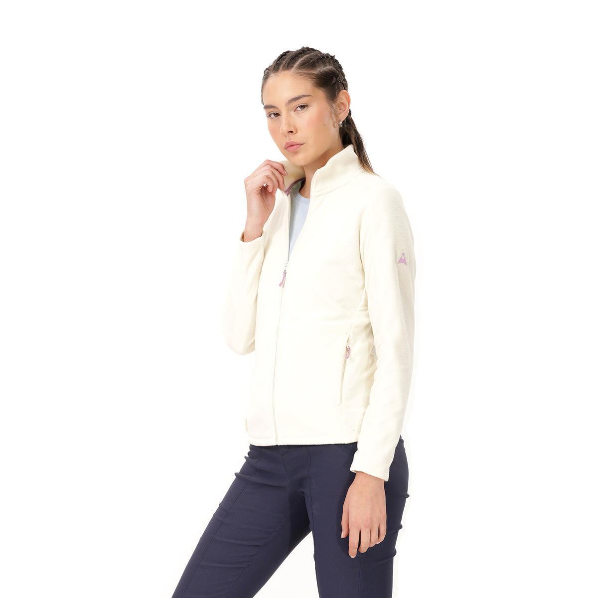 Suéter Polar Abierto para Mujer Pucón Beige