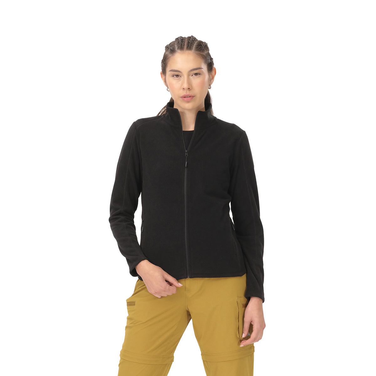 Suéter Polar Abierto para Mujer Pucón Negro