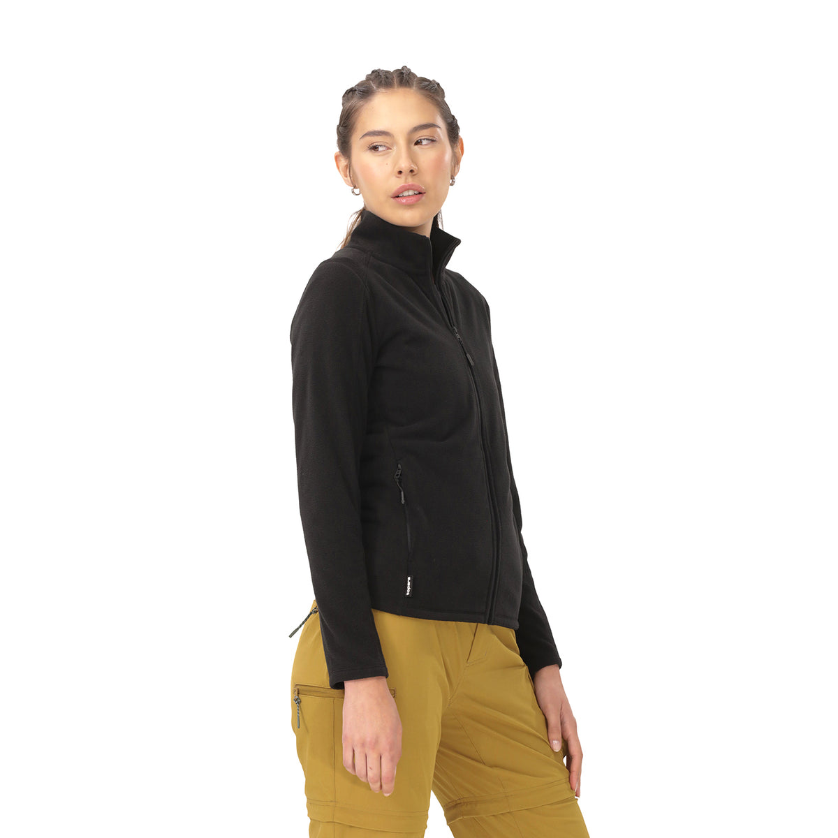 Suéter Polar Abierto para Mujer Pucón Negro
