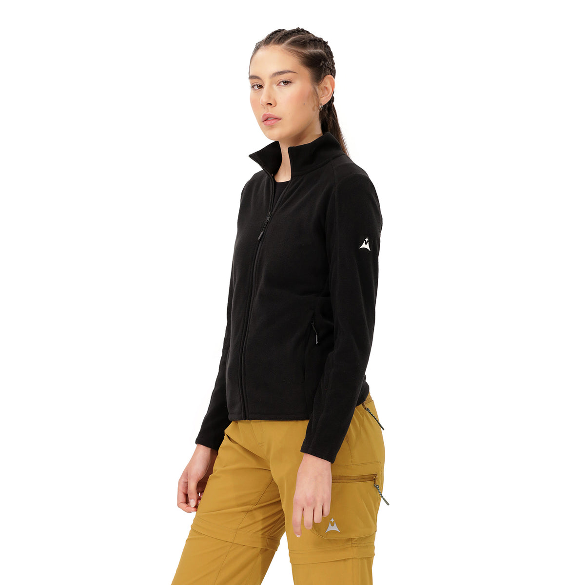Suéter Polar Abierto para Mujer Pucón Negro