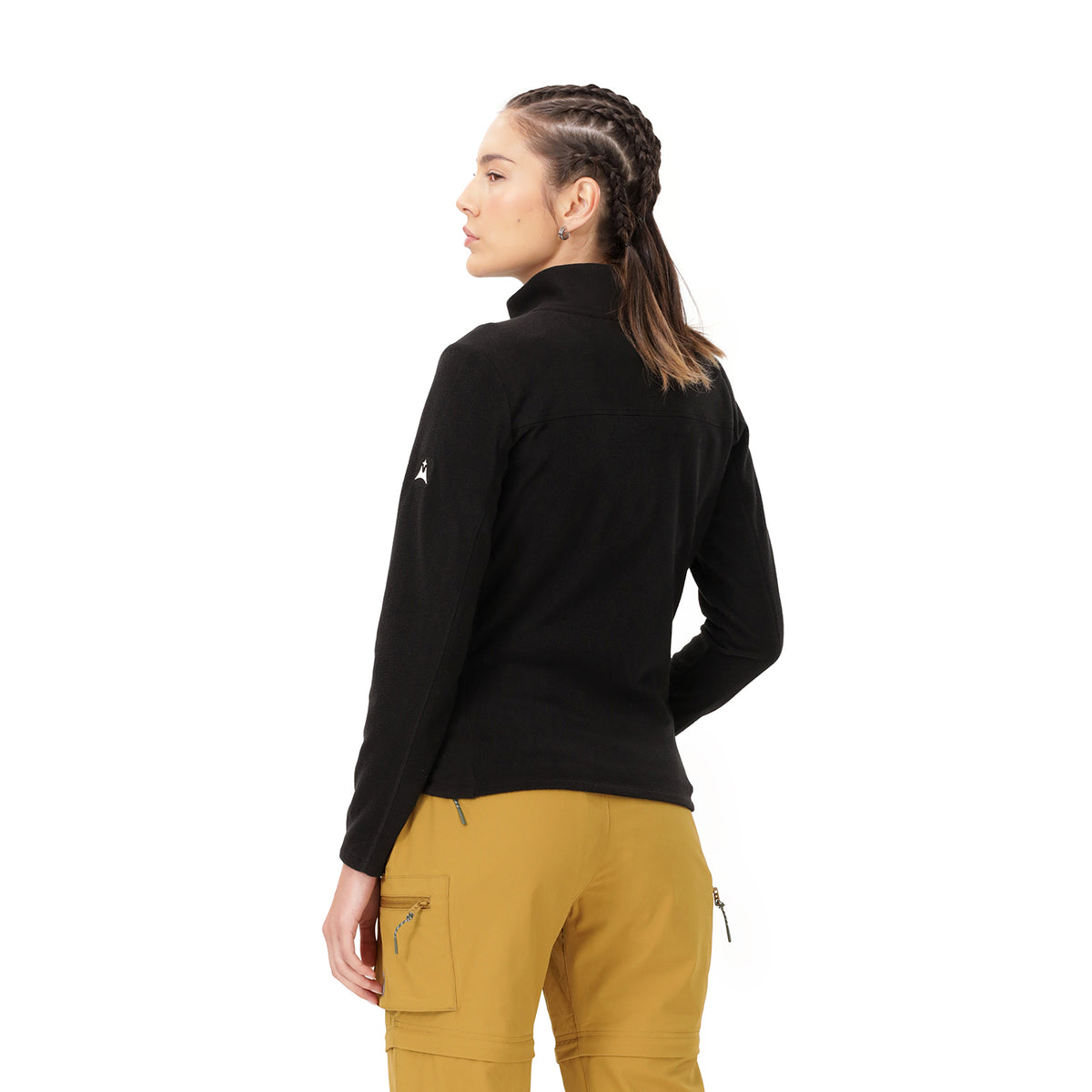 Suéter Polar Abierto para Mujer Pucón Negro
