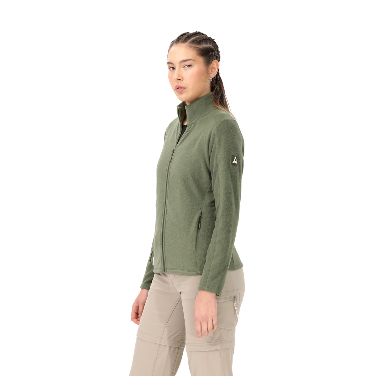 Suéter Polar Abierto para Mujer Pucón Verde
