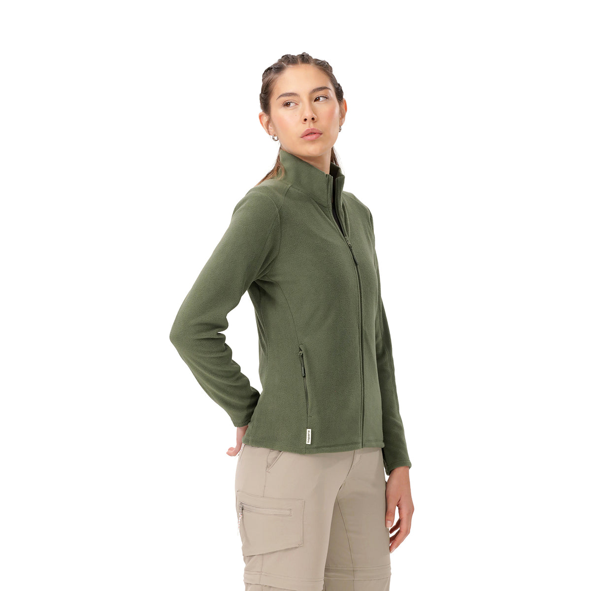 Suéter Polar Abierto para Mujer Pucón Verde