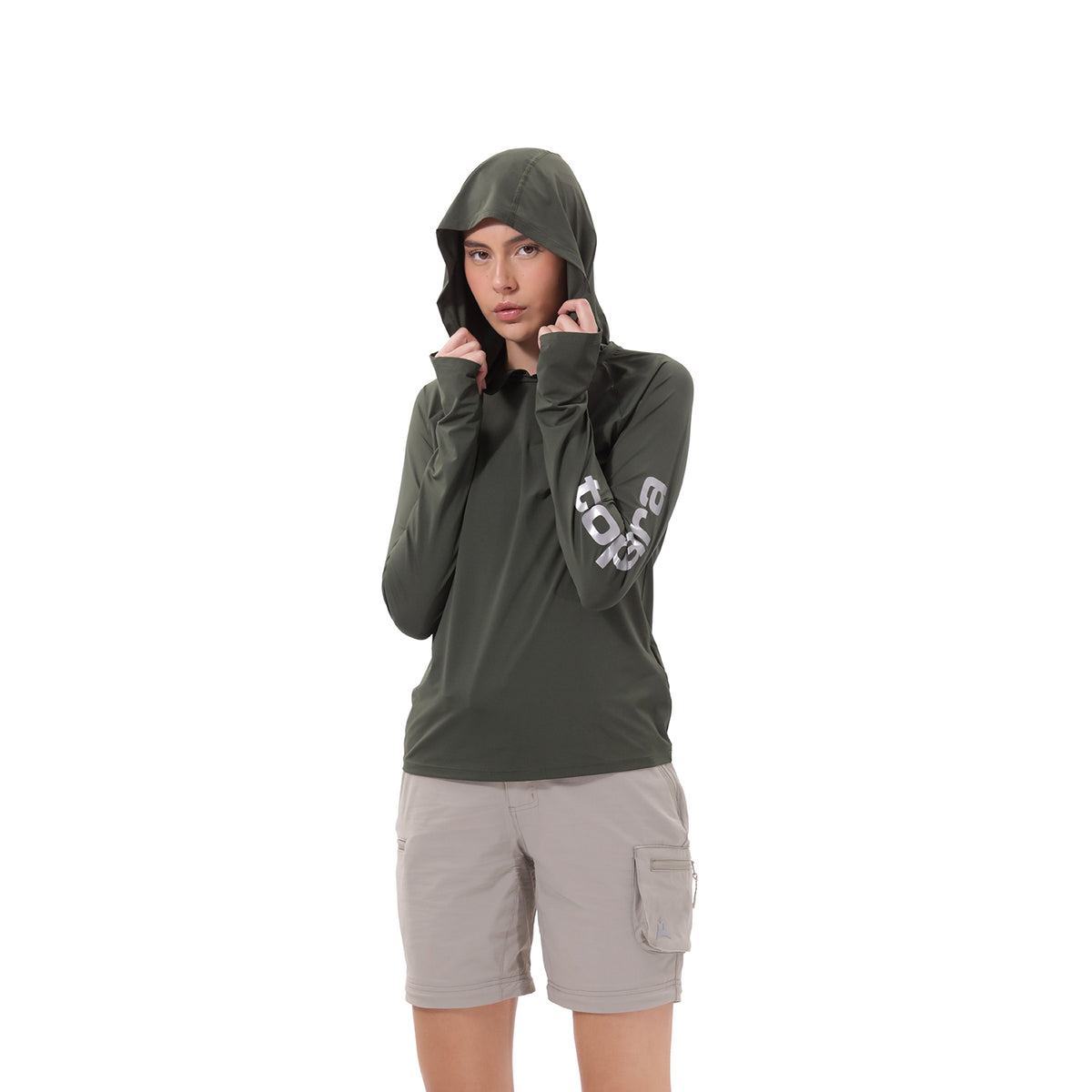 Camiseta Deportiva Manga Larga para Mujer Palenque Verde