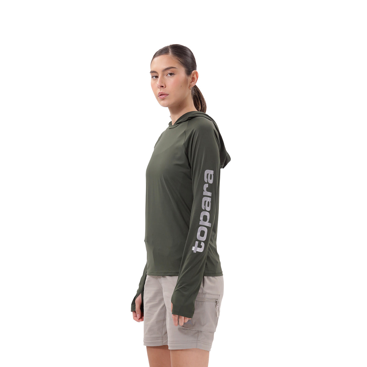 Camiseta Deportiva Manga Larga para Mujer Palenque Verde