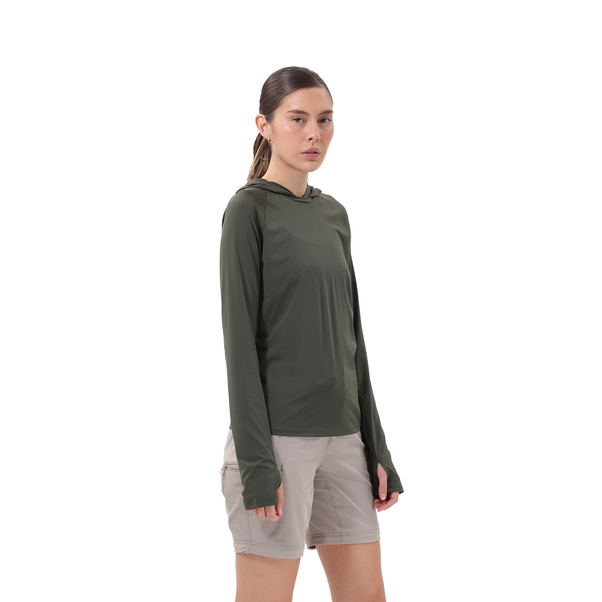 Camiseta Deportiva Manga Larga para Mujer Palenque Verde