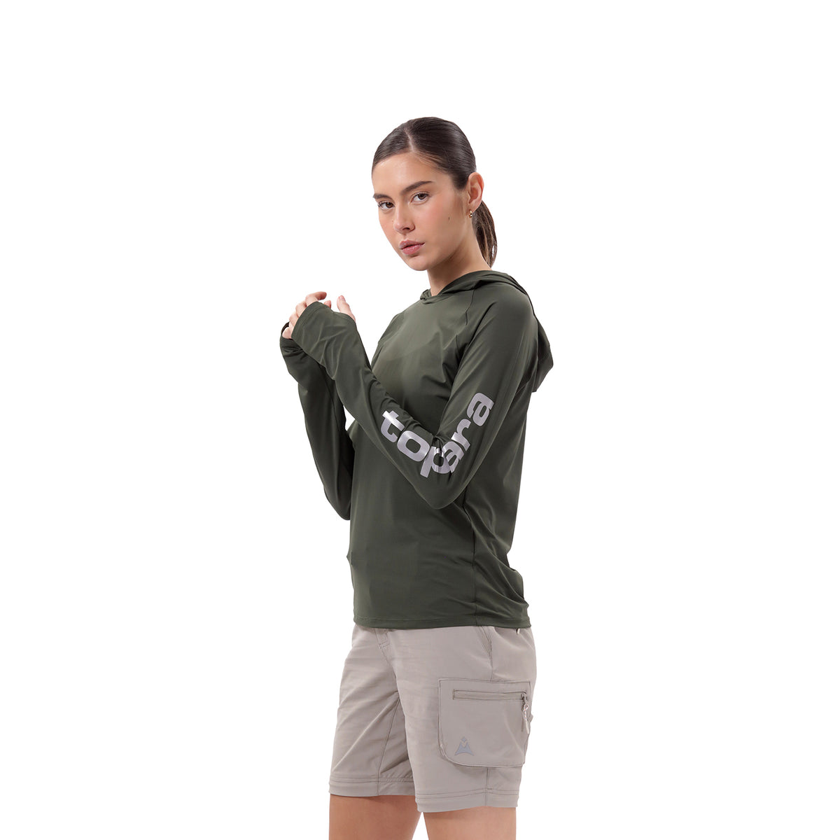 Camiseta Deportiva Manga Larga para Mujer Palenque Verde