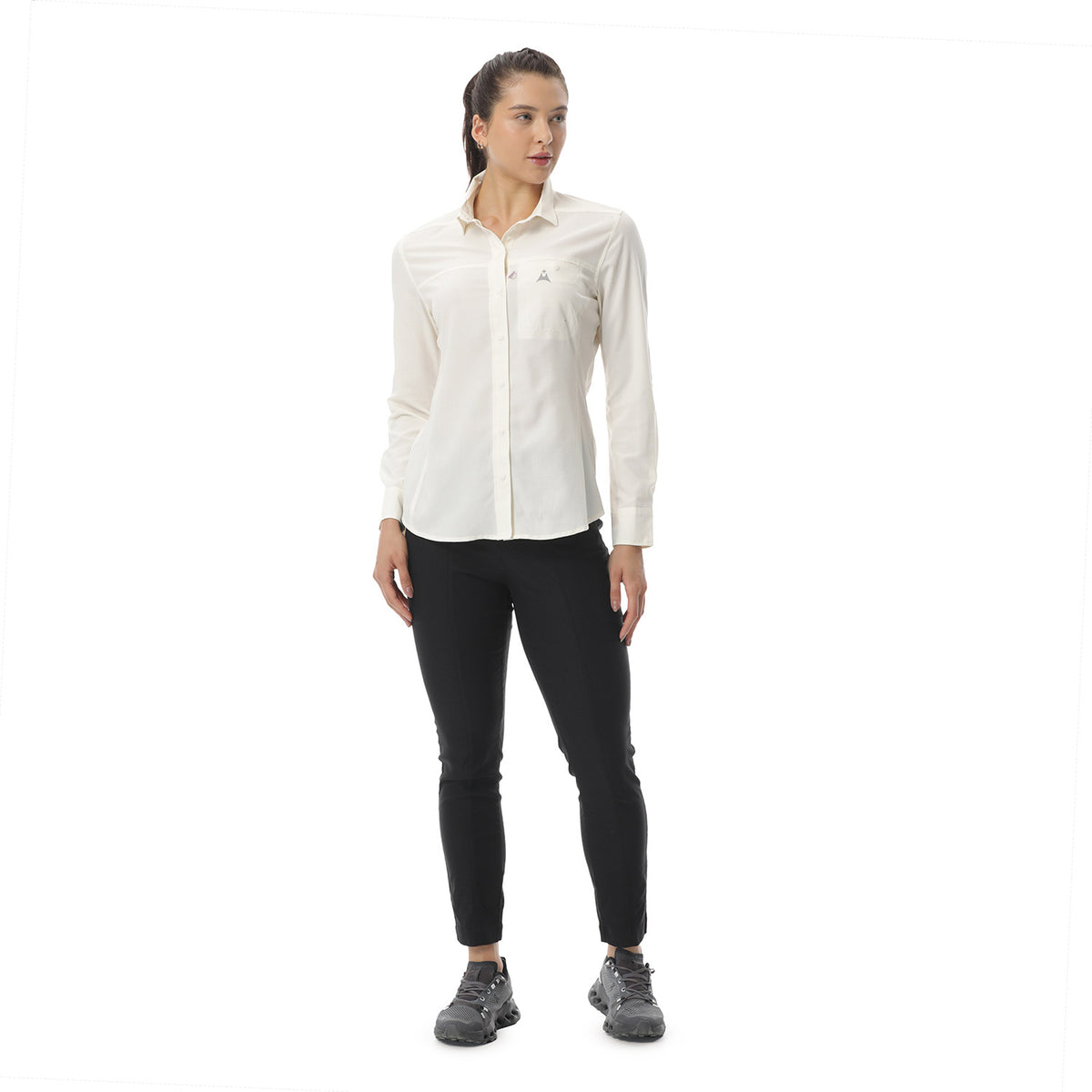 Camisa Para pesca Manga Larga Mujer Pantanal Blanca