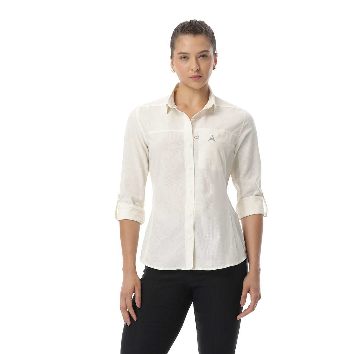 Camisa Para pesca Manga Larga Mujer Pantanal Blanca
