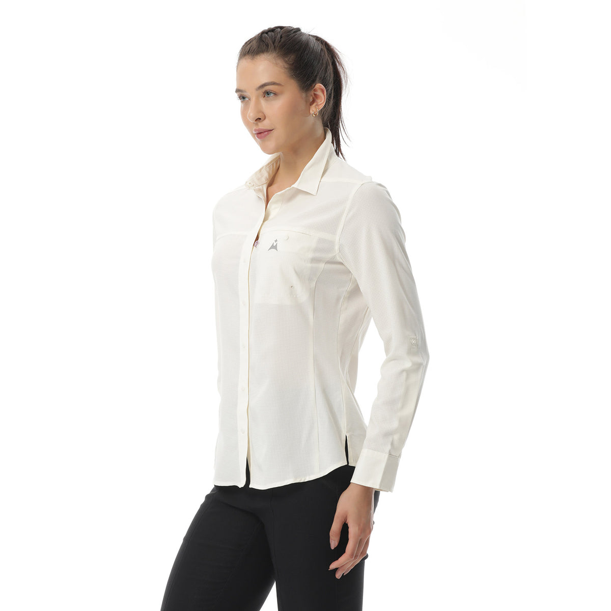 Camisa Para pesca Manga Larga Mujer Pantanal Blanca