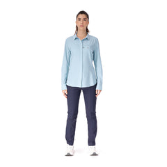 Camisa Para pesca Manga Larga Mujer Pantanal Azul Claro