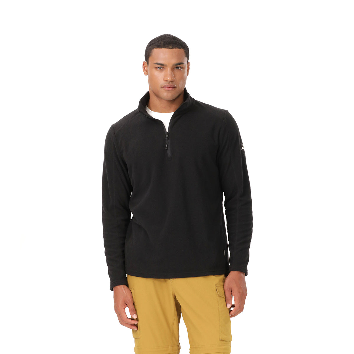 Suéter Polar Media Cremallera para Hombre Paine Negro