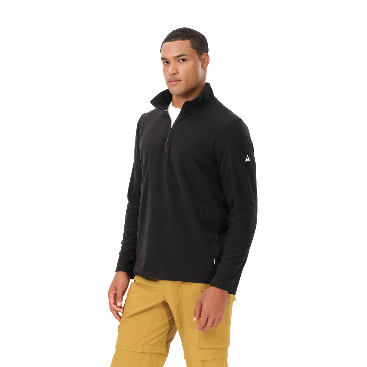 Suéter Polar Media Cremallera para Hombre Paine Negro