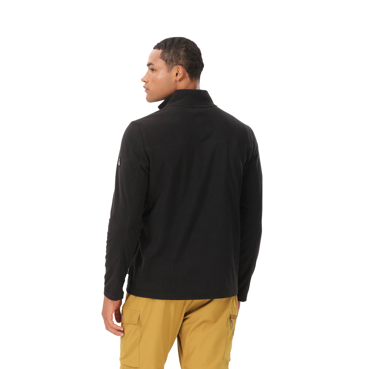 Suéter Polar Media Cremallera para Hombre Paine Negro