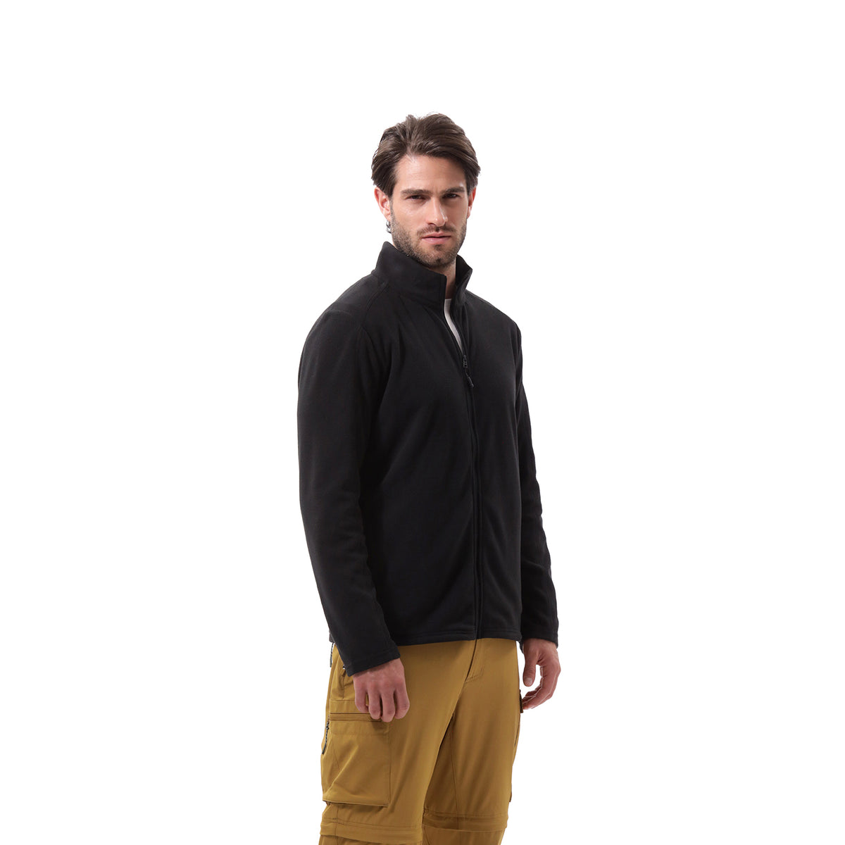 Suéter Polar Abierto para Hombre Pucón Negro