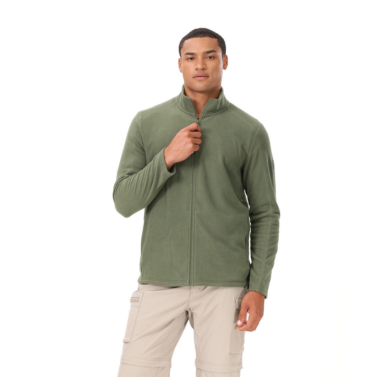 Suéter Polar Abierto para Hombre Pucón Verde