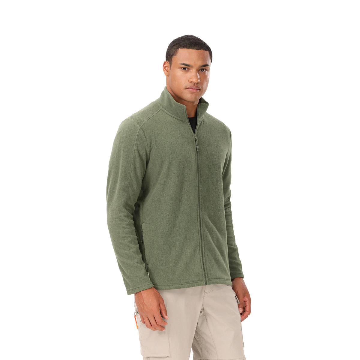 Suéter Polar Abierto para Hombre Pucón Verde