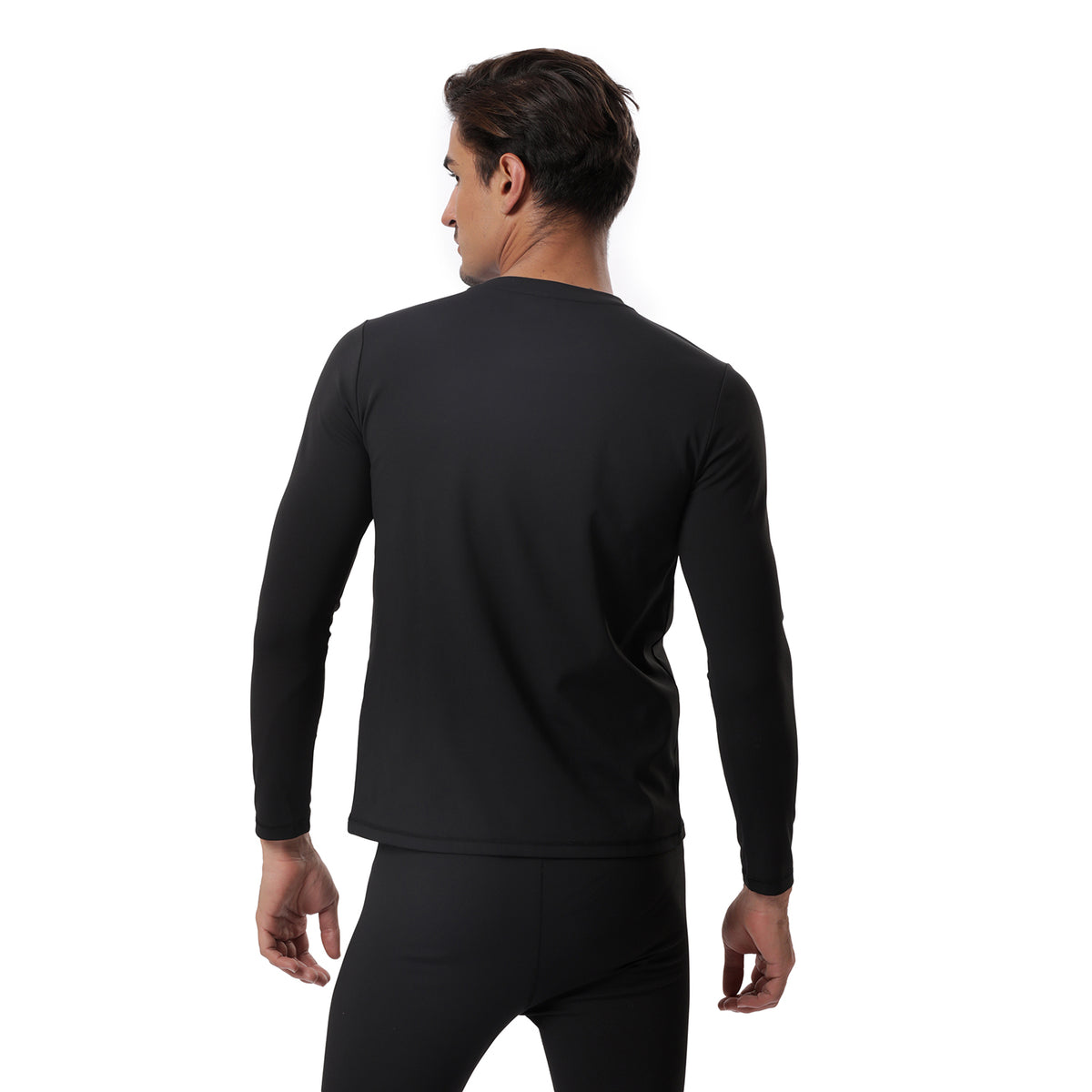 Camiseta Térmica Deportiva Manga Larga Hombre Lajas Negra