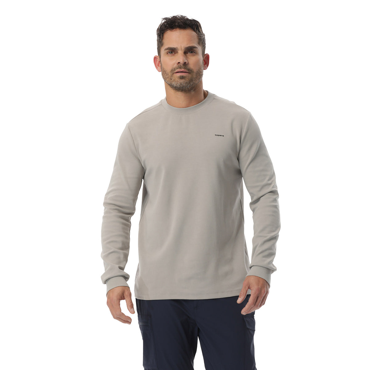 Camiseta Manga Larga Hombre Guadalupe Gris