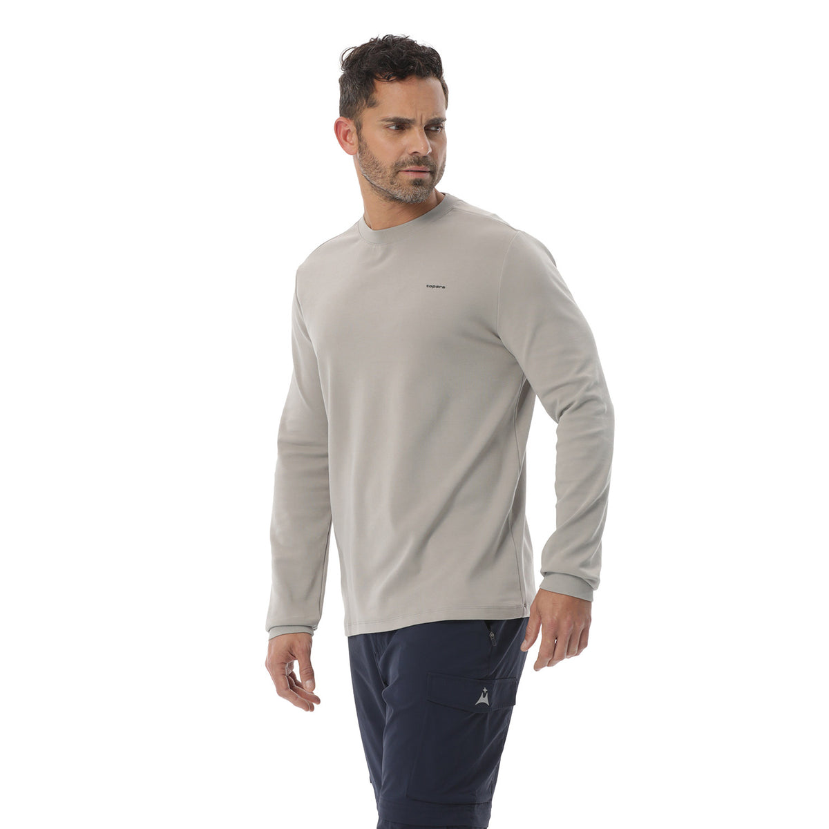 Camiseta Manga Larga Hombre Guadalupe Gris