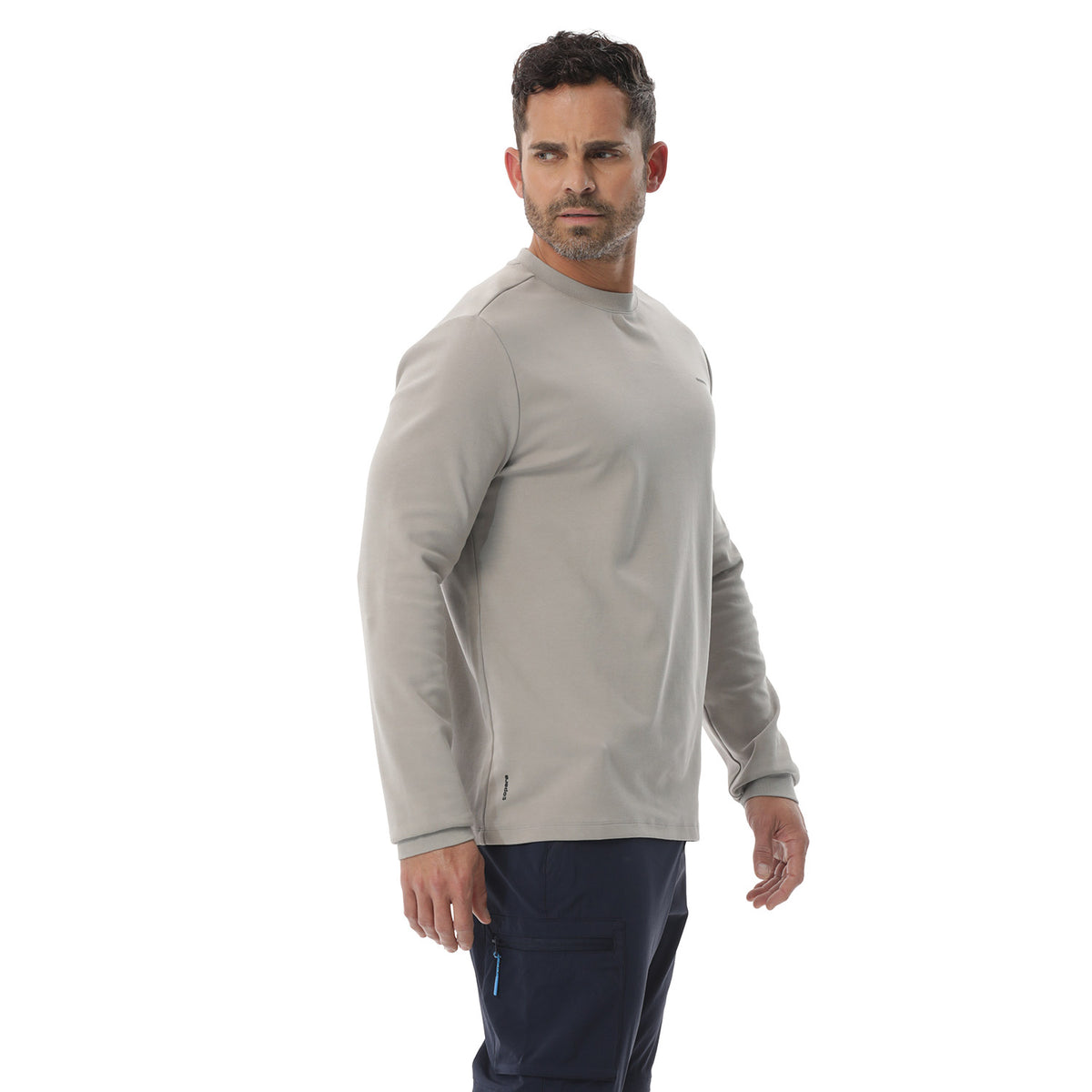 Camiseta Manga Larga Hombre Guadalupe Gris