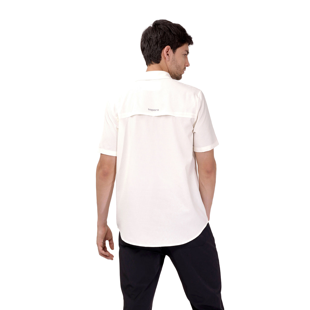 Camisa Para pesca Manga Corta Hombre Pantanal Blanca