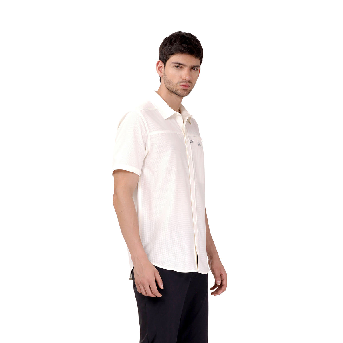 Camisa Para pesca Manga Corta Hombre Pantanal Blanca