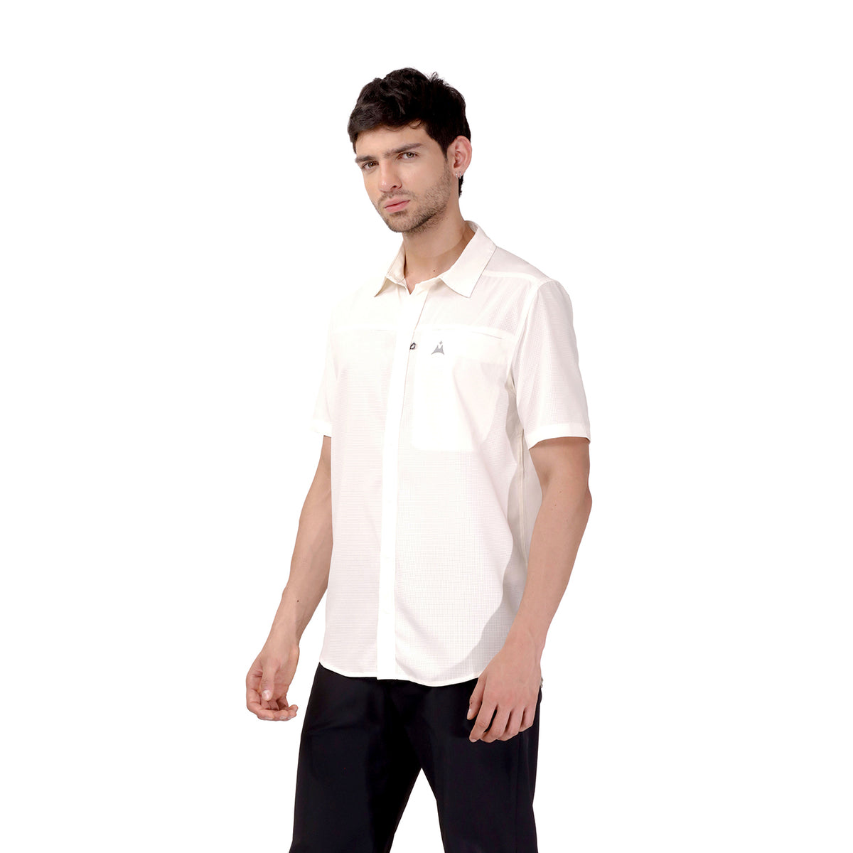 Camisa Para pesca Manga Corta Hombre Pantanal Blanca