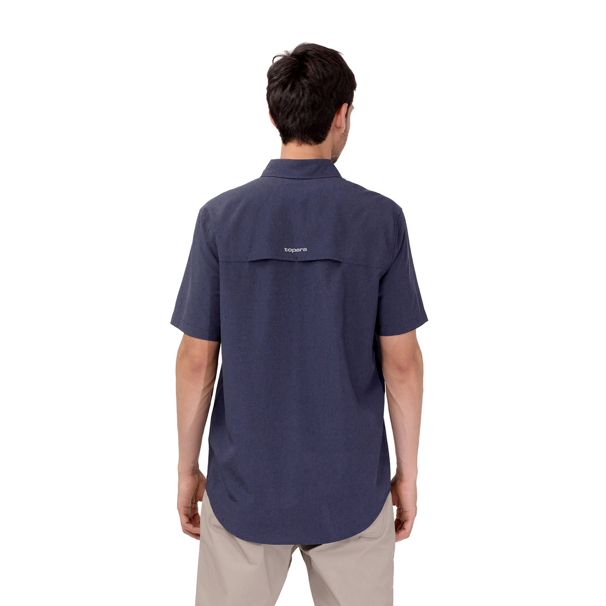 Camisa Para pesca Manga Corta Hombre Pantanal Azul