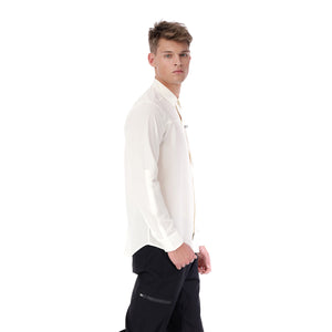 Camisa Para pesca Manga Larga Hombre Pantanal Blanca