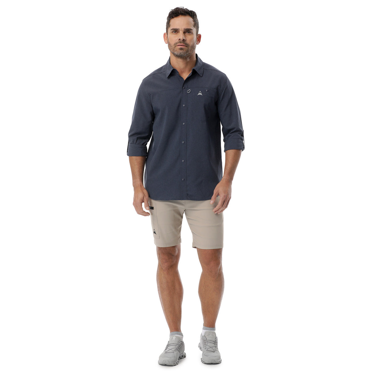 Camisa Para pesca Manga Larga Hombre Pantanal Azul