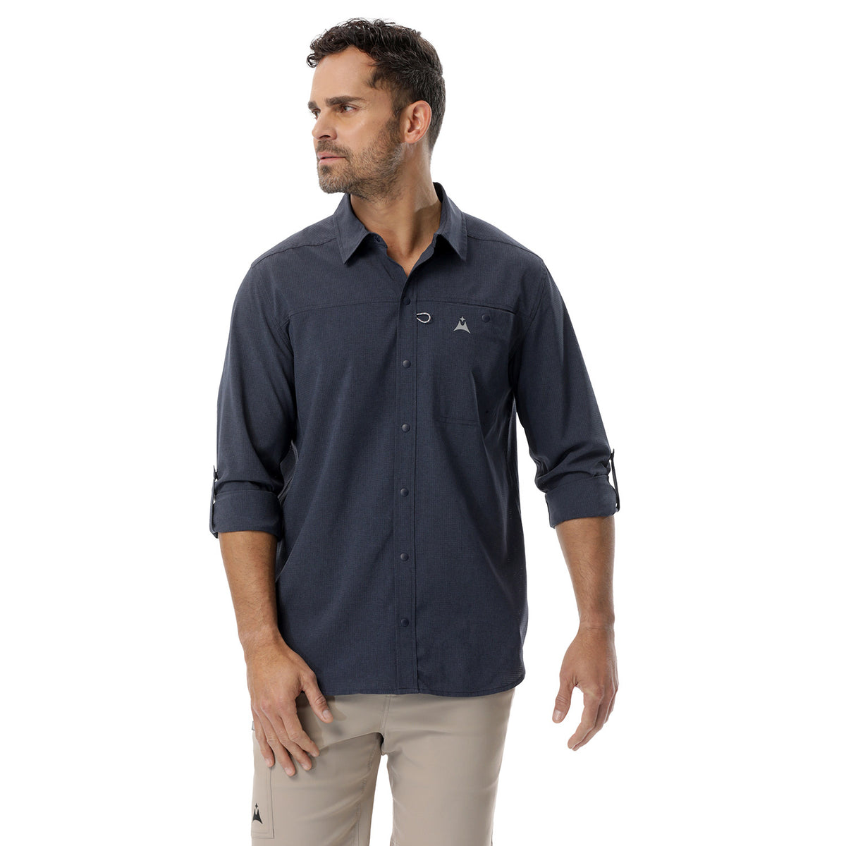 Camisa Para pesca Manga Larga Hombre Pantanal Azul