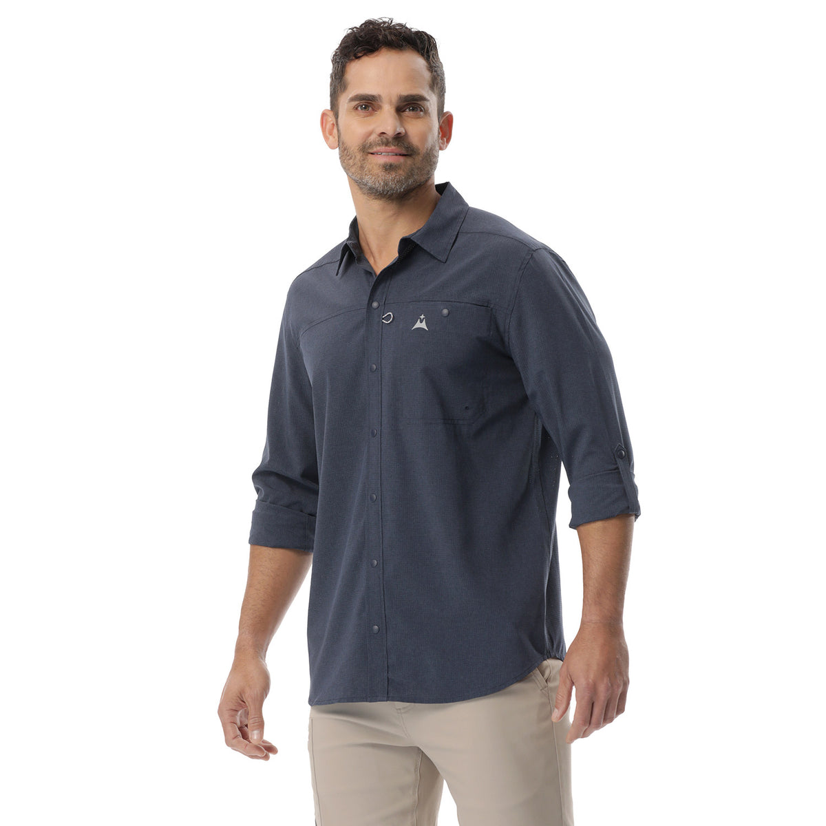 Camisa Para pesca Manga Larga Hombre Pantanal Azul