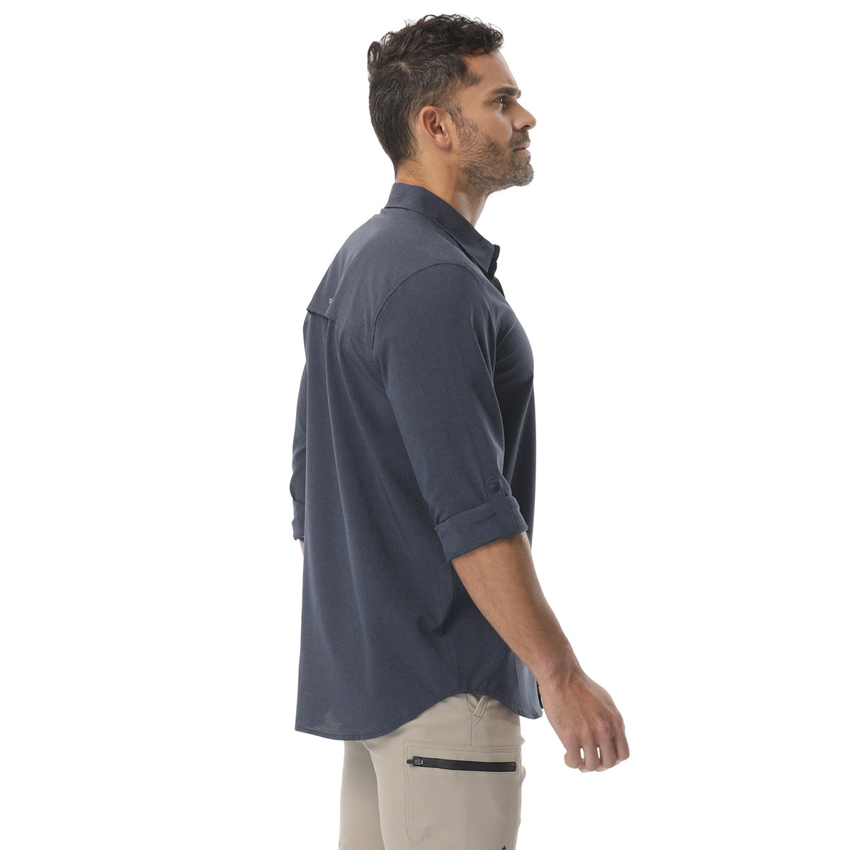 Camisa Para pesca Manga Larga Hombre Pantanal Azul